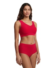 Chantelle Soft Stretch Seamless V-Neck Padded Crop Top - Image 3 of 4