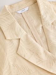 Cream Satin Jacquard Double Breasted Jacket - Image 5 of 7