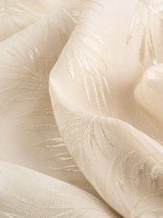Cream Satin Jacquard Wide Leg Trousers - Image 2 of 4