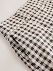 Neutral/Black Gingham Check Tailored Long Shorts - Image 7 of 8