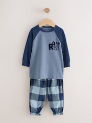 Green/Blue/Red Check Woven Bottom Pyjamas 3 Pack (9mths-12yrs) - Image 2 of 11