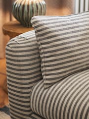 Chenille Stripe Slate Blue Emory 2 Seater Small Sofa In A Box - Image 2 of 8