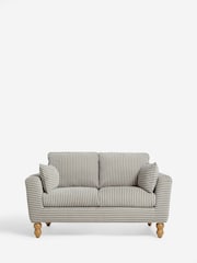 Chenille Stripe Slate Blue Emory 2 Seater Small Sofa In A Box - Image 5 of 8