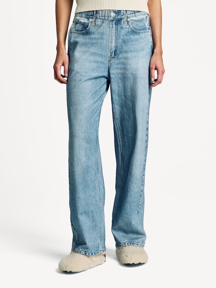 Rag & Bone Blue Miramar Wide Leg Jeans - Image 1 of 6