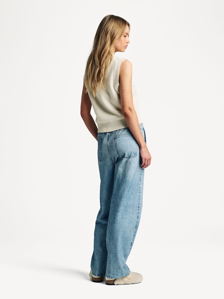 Rag & Bone Blue Miramar Wide Leg Jeans - Image 2 of 6
