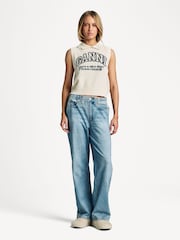 Rag & Bone Blue Miramar Wide Leg Jeans - Image 4 of 6