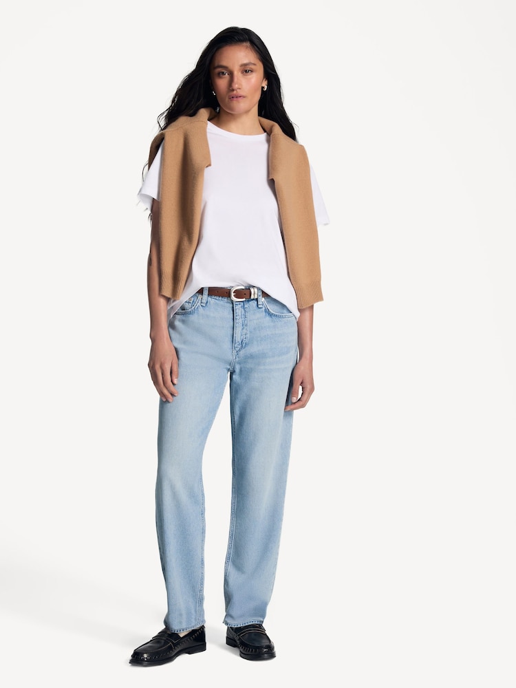 Rag & Bone Blue Featherweight Baggy Dre Low Rise Boyfriend Jeans - Image 1 of 6 Rag & Bone Blue Featherweight Baggy Dre Low Rise Boyfriend Jeans - Image 1 of 6