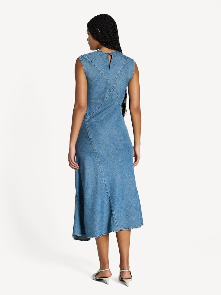 Rag & Bone Blue Ultra Featherweight Lisbon Dress - Image 2 of 6
