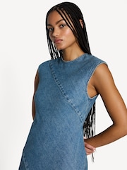 Rag & Bone Blue Ultra Featherweight Lisbon Dress - Image 4 of 6