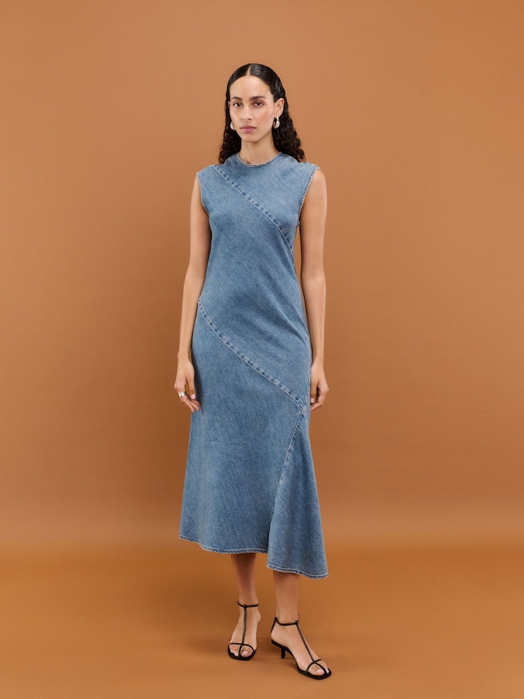 Rag & Bone Blue Ultra Featherweight Lisbon Dress - Image 6 of 6