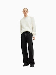 AllSaints White Hadwin Crew Jumper - Image 1 of 6