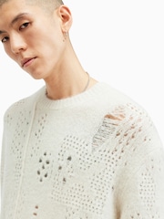 AllSaints White Hadwin Crew Jumper - Image 5 of 6