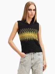 AllSaints Black Clyde Tank Top - Image 1 of 7