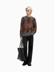 AllSaints Black Mord Crew Jumper - Image 2 of 7