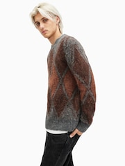 AllSaints Black Mord Crew Jumper - Image 4 of 7