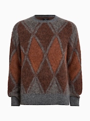 AllSaints Black Mord Crew Jumper - Image 7 of 7