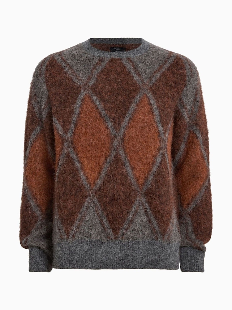 AllSaints Black Mord Crew Jumper - Image 7 of 7