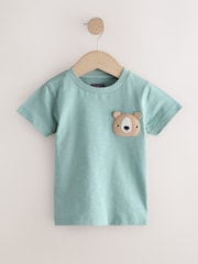 Light Blue Bear Short Sleeve 100% Cotton T-Shirt - Image 1 of 1