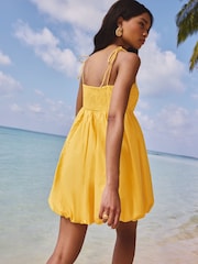 Lipsy Yellow Puffball Detail Mini Dress - Image 4 of 4