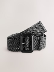 Black Wide Raffia Belt - Image 3 of 5