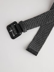 Black Wide Raffia Belt - Image 5 of 5