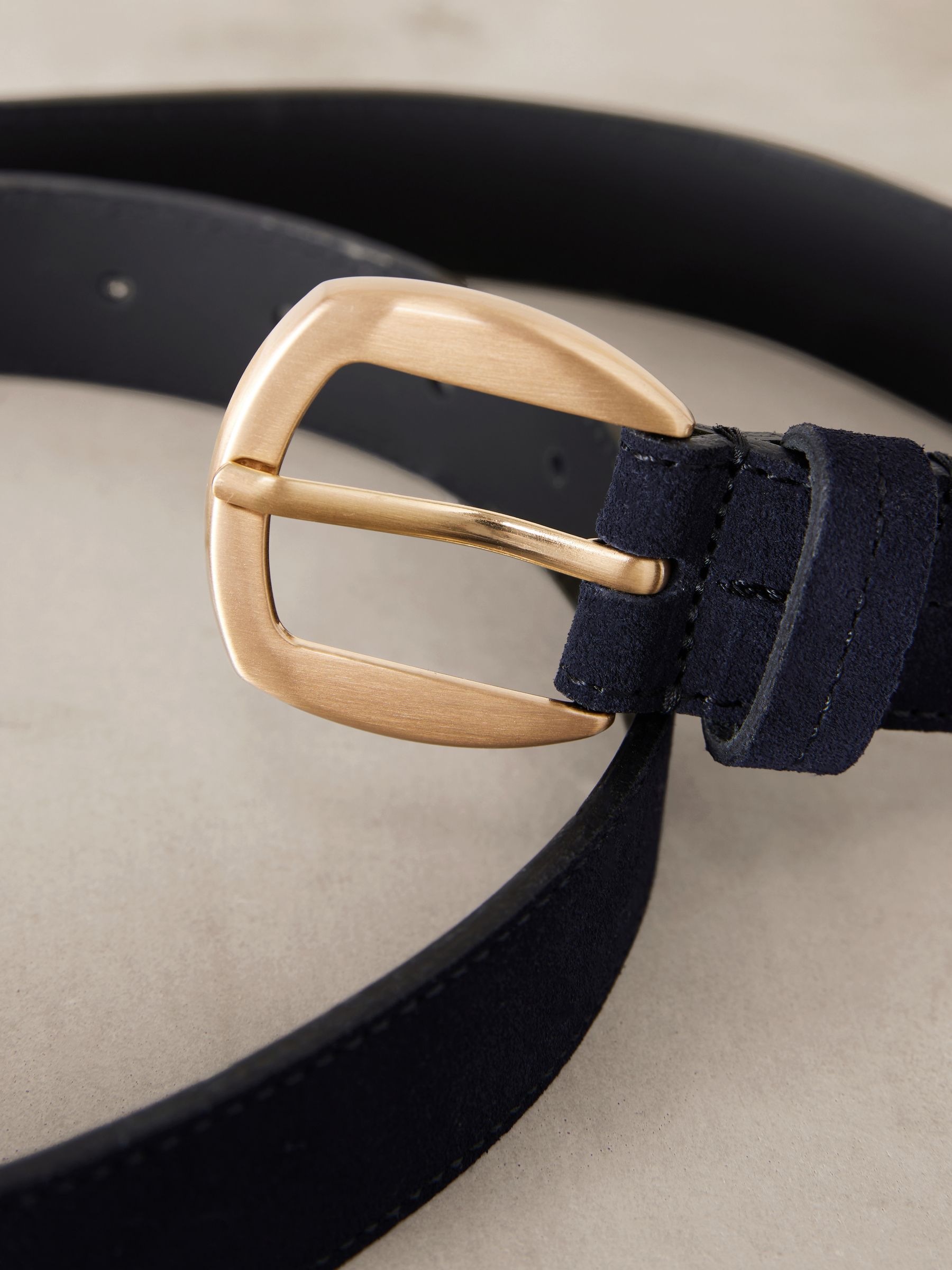 Premium Navy Matte Full Skin Belt