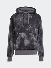 adidas Grey All Over Print Colourblock Hoodie - Image 6 of 6