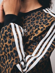 adidas Originals Natural Leopard Crewneck 100% Cotton Sweatshirt - Image 5 of 6