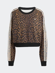 adidas Originals Natural Leopard Crewneck 100% Cotton Sweatshirt - Image 6 of 6