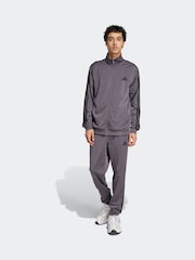 adidas Grey Sportswear Basic 3-Stripes Tricot Tracksuit - Image 1 of 8