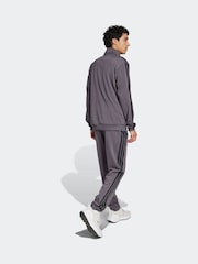 adidas Grey Sportswear Basic 3-Stripes Tricot Tracksuit - Image 2 of 8