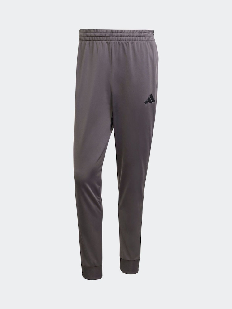 adidas Grey Sportswear Basic 3-Stripes Tricot Tracksuit - Image 8 of 8