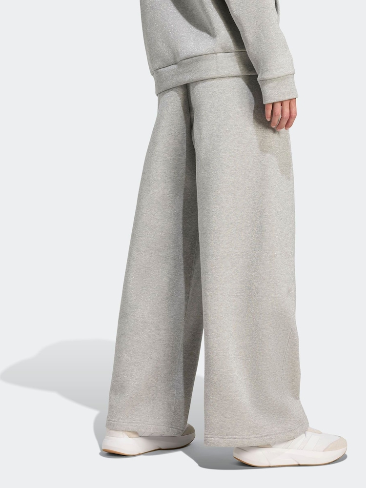 adidas Grey ALL SZN Holiday Glitter Fleece Loose Joggers - Image 2 of 6