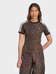 adidas Originals Leopard Cali Slim T-Shirt - Imagem 1 de 5