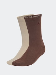 adidas Originals Brown 2-Toned Crew Socks 2 Pack - Image 1 of 4