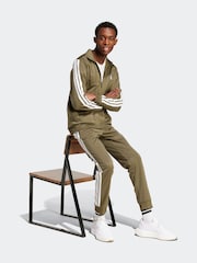 adidas Green Sportswear Basic 3-Stripes Tricot Tracksuit - Image 3 of 6