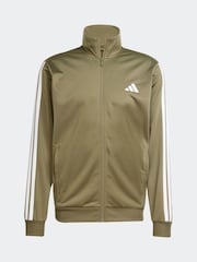 adidas Green Sportswear Basic 3-Stripes Tricot Tracksuit - Image 6 of 6