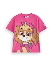 Vanilla Underground Pink Girls Paw Patrol 100% Cotton T-Shirts 3 Pack - Image 5 of 6