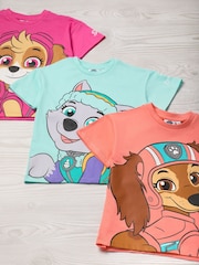 Vanilla Underground Pink Girls Paw Patrol 100% Cotton T-Shirts 3 Pack - Image 6 of 6