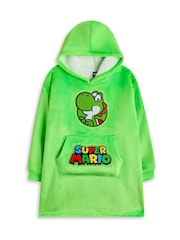 Vanilla Underground Green Kids Super Mario Character Blanket Hoodie - Image 1 of 6