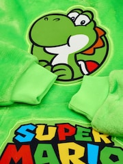Vanilla Underground Green Kids Super Mario Character Blanket Hoodie - Image 6 of 6