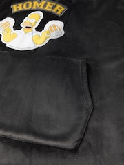 Vanilla Underground Black Mens The Simpsons Homer Blanket Hoodie - Image 6 of 6