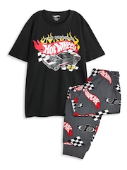 Vanilla Underground Black Mens Hot Wheels 100% Cotton Pyjamas - Image 1 of 6