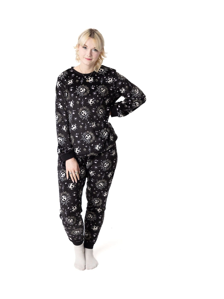 Vanilla Underground Black Womens Disney Nightmare Before Christmas Pyjamas - Image 1 of 6