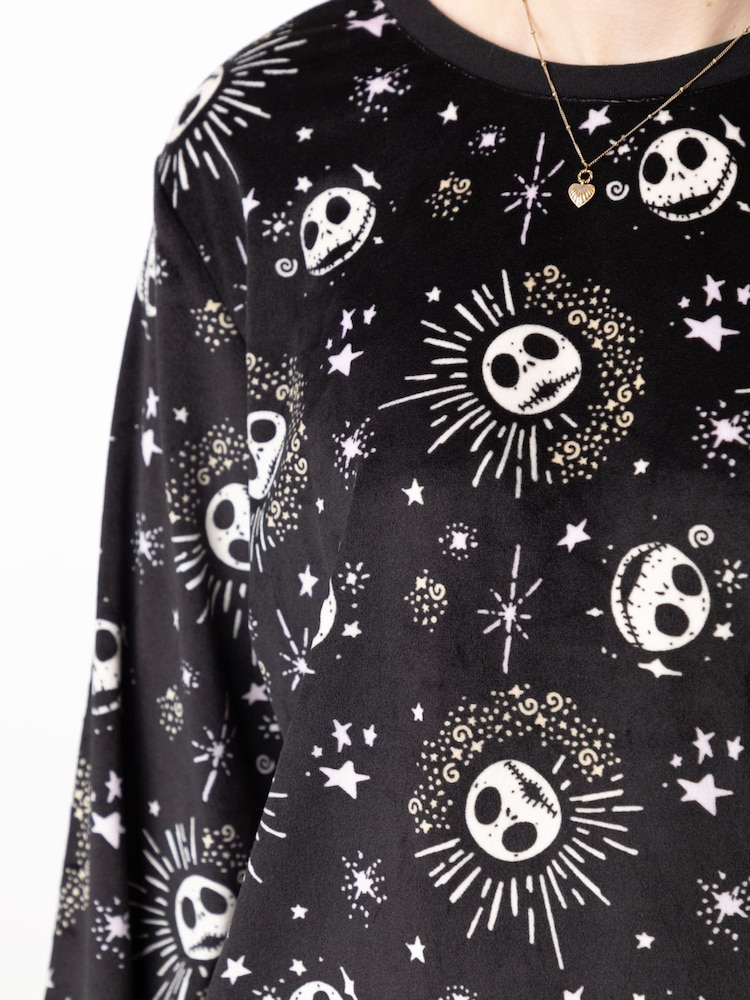 Vanilla Underground Black Womens Disney Nightmare Before Christmas Pyjamas - Image 3 of 6