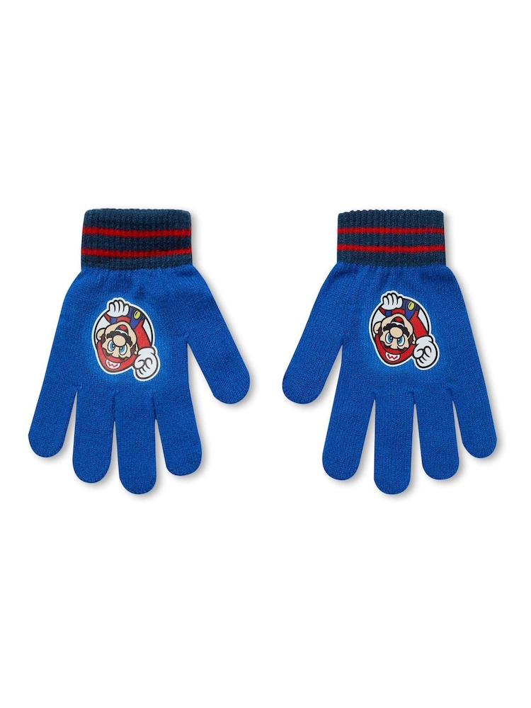 Vanilla Underground Blue Super Mario Boys Hat And Gloves Set - Image 2 of 6