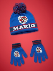Vanilla Underground Blue Super Mario Boys Hat And Gloves Set - Image 6 of 6