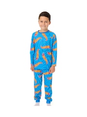 Vanilla Underground Blue Boys Hot Wheels Pyjamas 2 Pack - Image 6 of 7