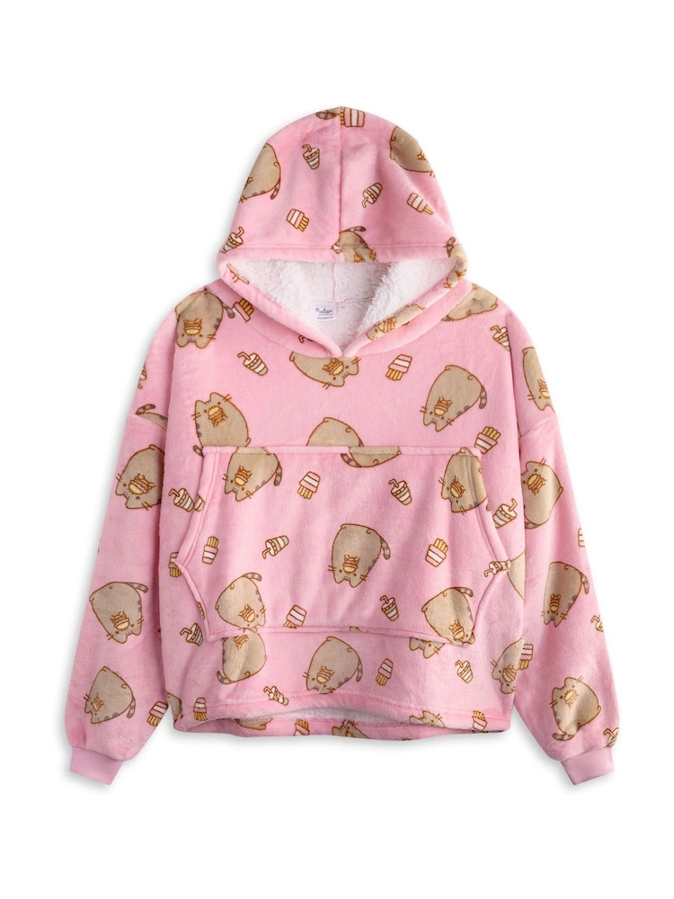Vanilla Underground Pink Girls Pusheen Blanket Hoodie - Image 1 of 6