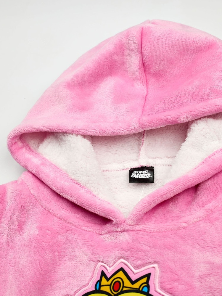 Vanilla Underground Pink Kids Super Mario Character Blanket Hoodie - Image 3 of 6